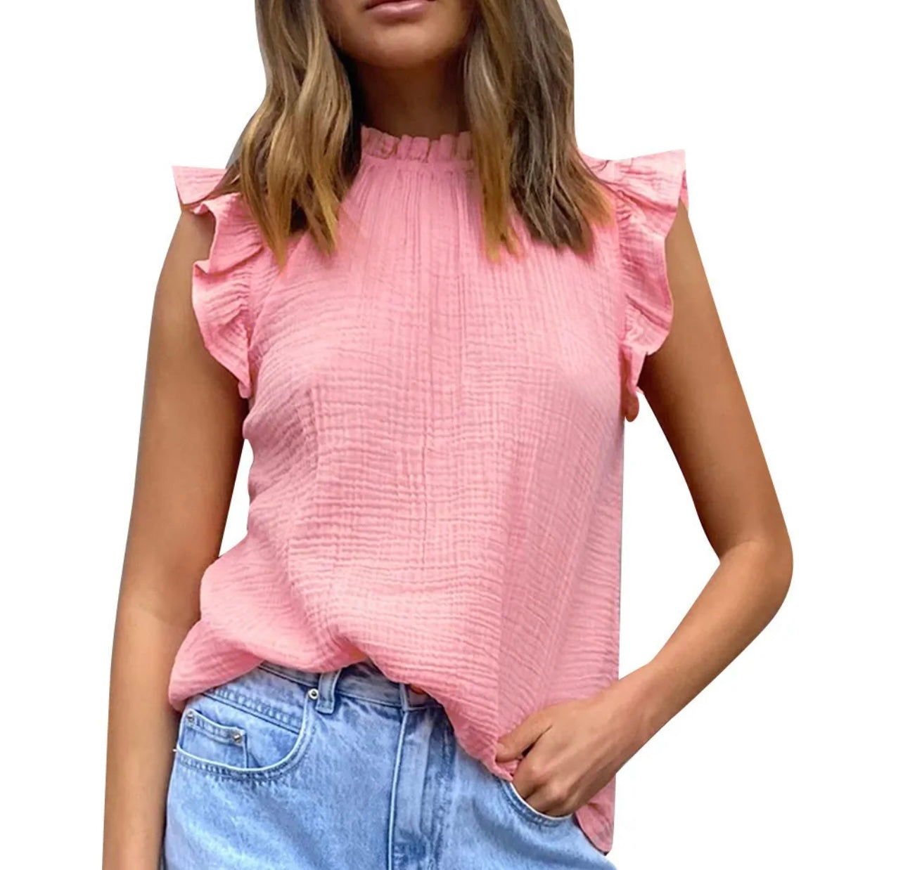 Ruffled Pink Top