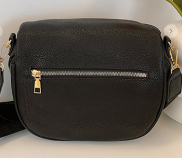 Vegan Leather Multi Pocket Cross body Black Bum Bag