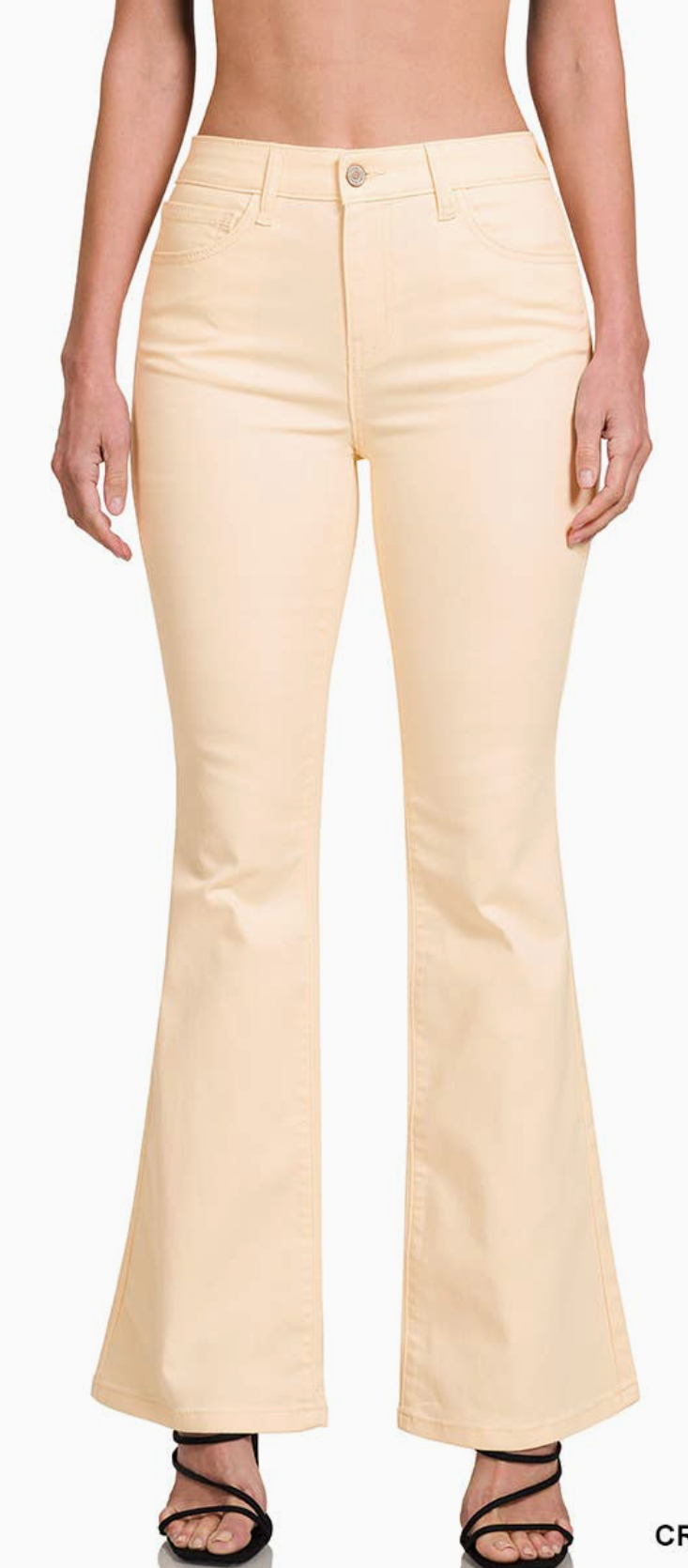 Butter Yellow High Rise Bootcut Denim Jeans