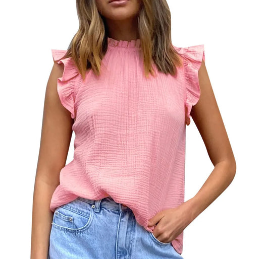 Ruffled Pink Top
