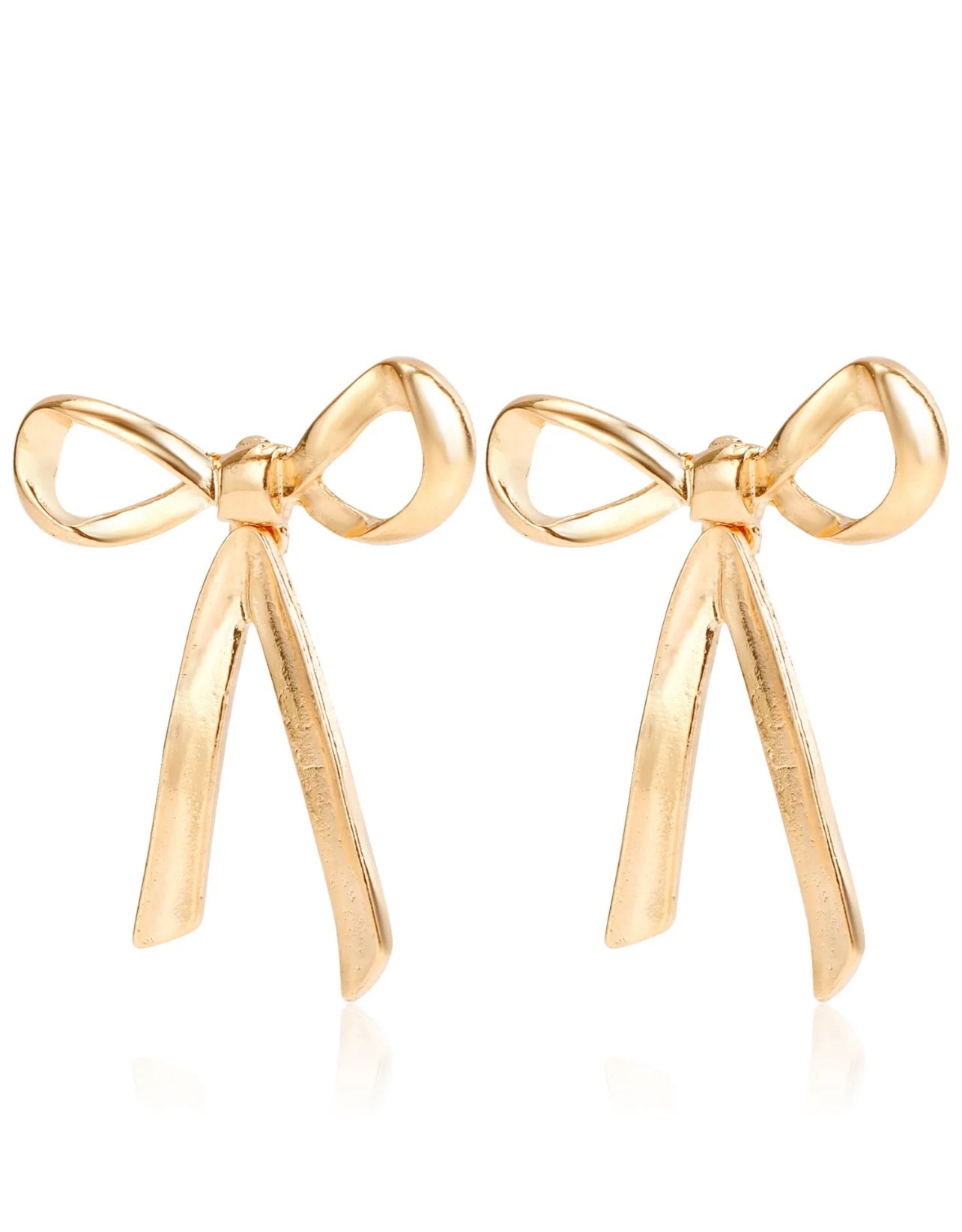 Fashion Gold Bow Earrings