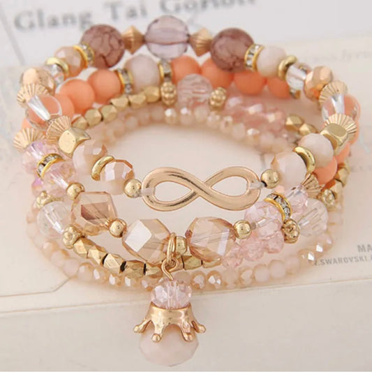 Sherbert 4 Piece Stretch Jeweled Bracelet Set