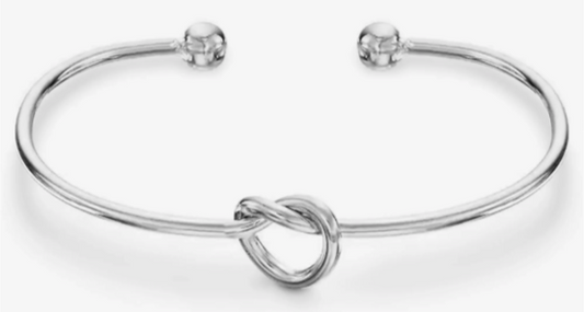 Silver Knot Bangle Bracelet