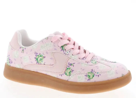 Remus Floral Lace Up Pink Sneakers