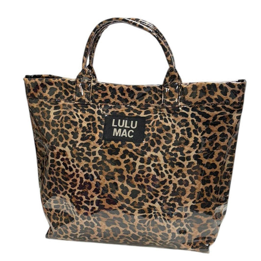 Leopard Print Polka Dot Lulu Mac Plastic Coated Tote Bag