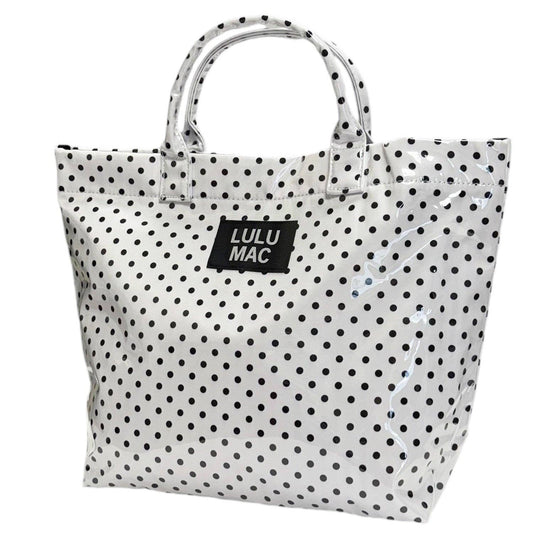 Black and White Polka Dot Lulu Mac Plastic Coated Tote Bag