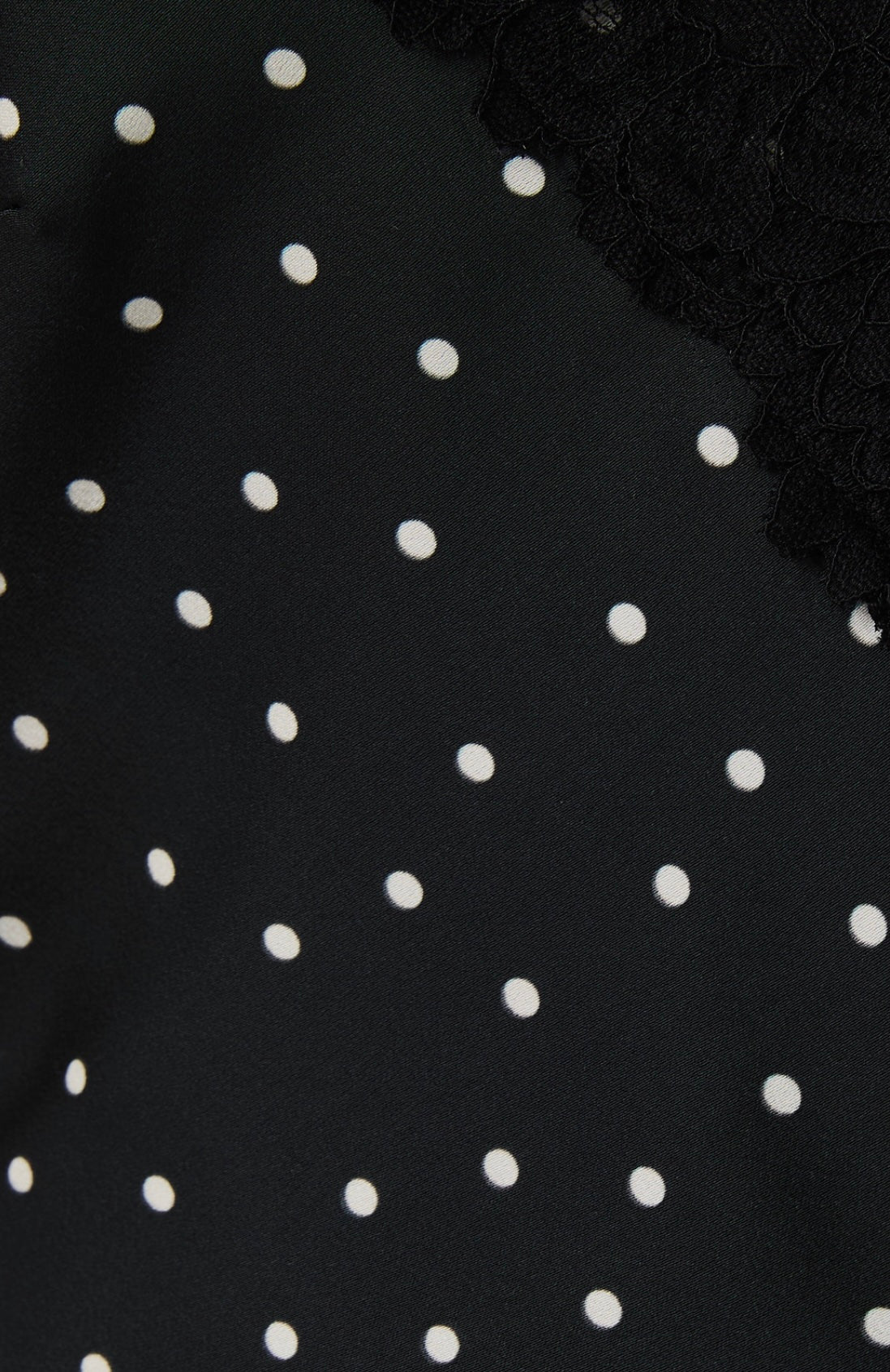 Black & White Lace Polka Dot Mini Dress