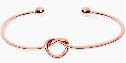 Rose Gold Knot Bangle Bracelet